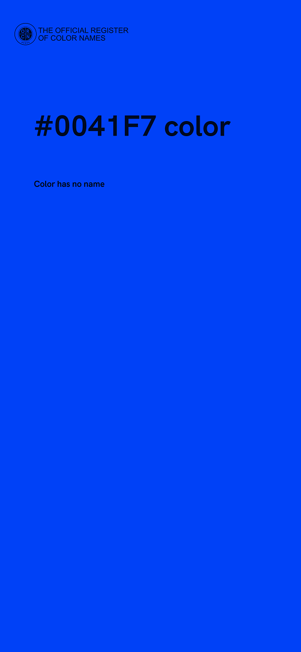 #0041F7 color image