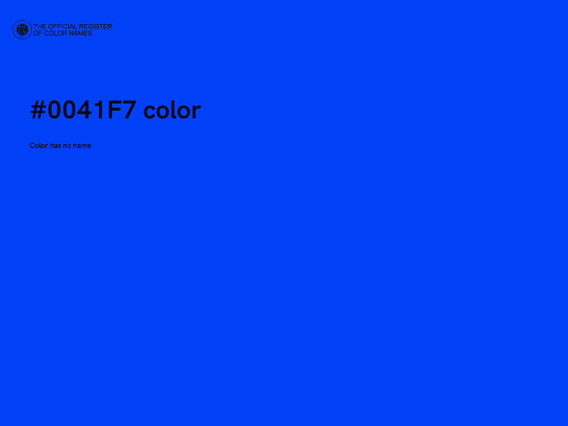#0041F7 color image