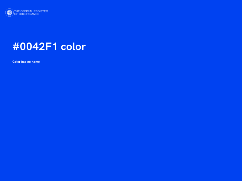 #0042F1 color image