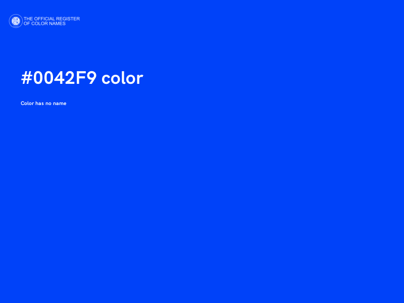 #0042F9 color image