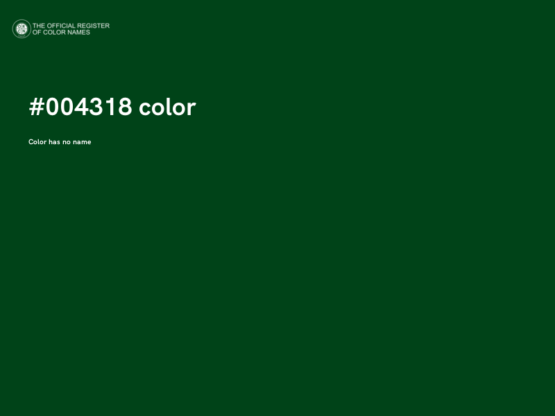 #004318 color image