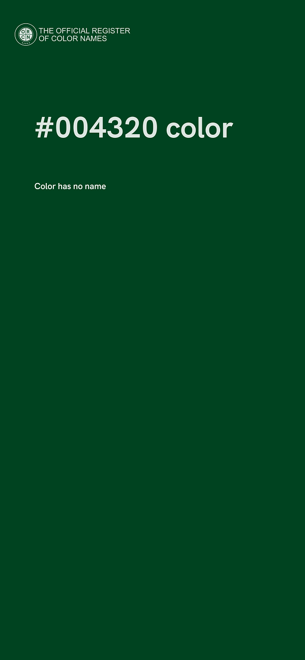 #004320 color image