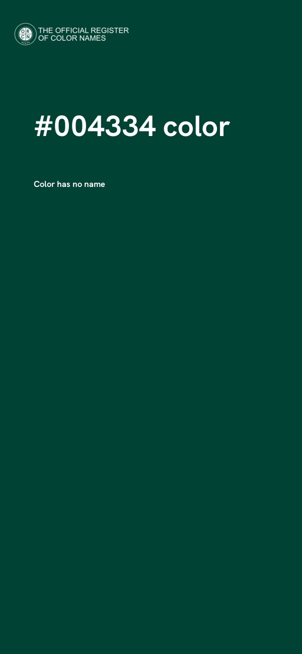 #004334 color image