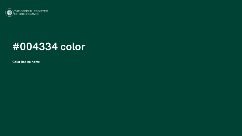 #004334 color image