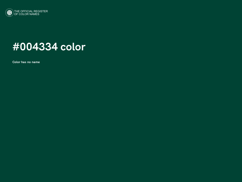 #004334 color image