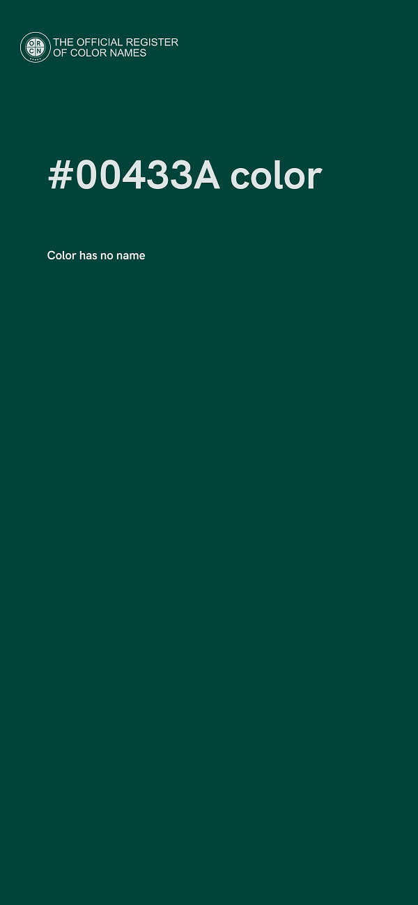 #00433A color image