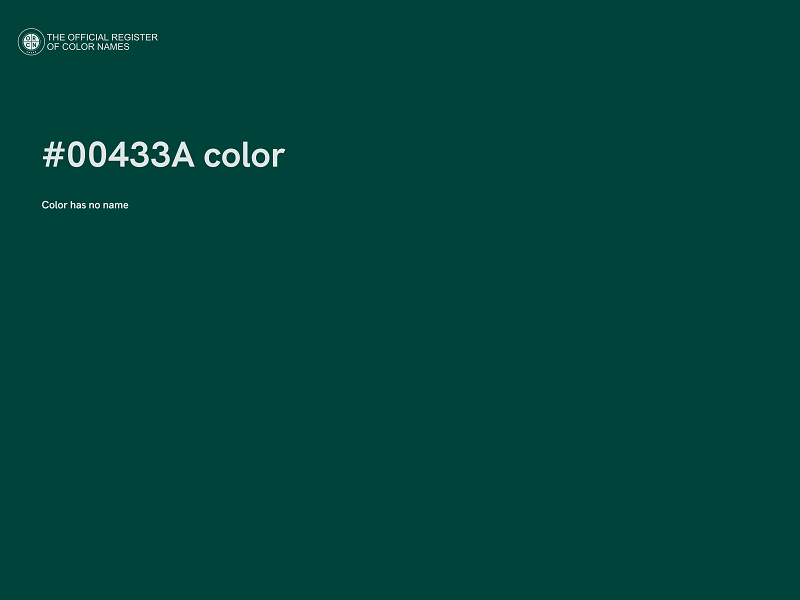#00433A color image