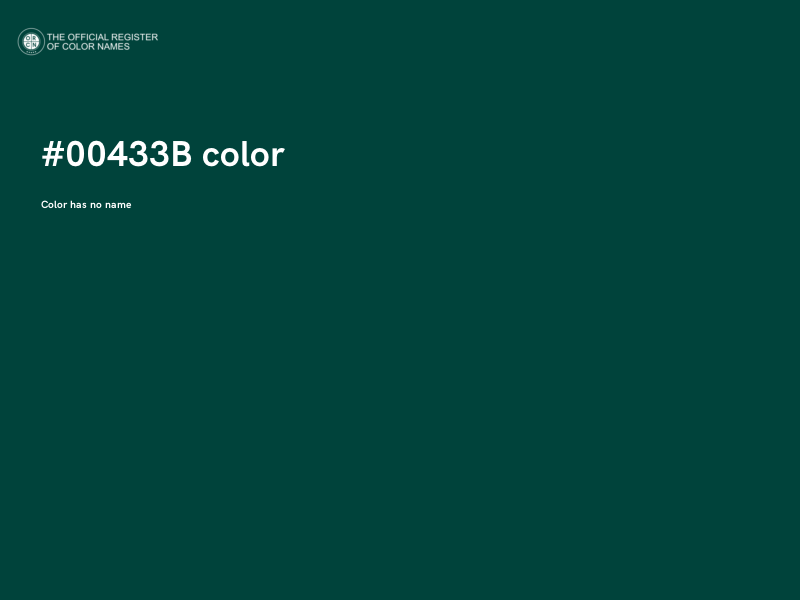 #00433B color image