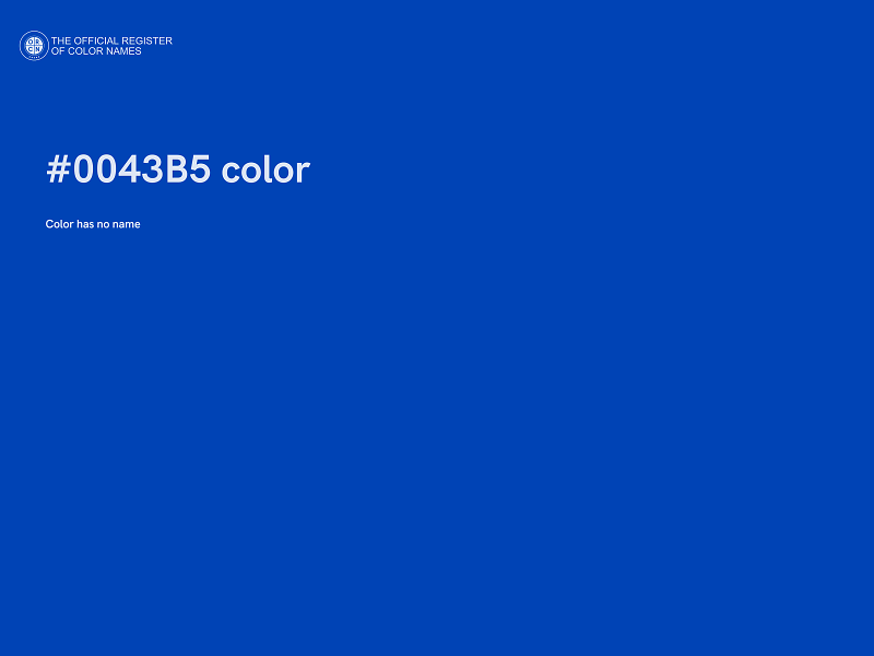 #0043B5 color image
