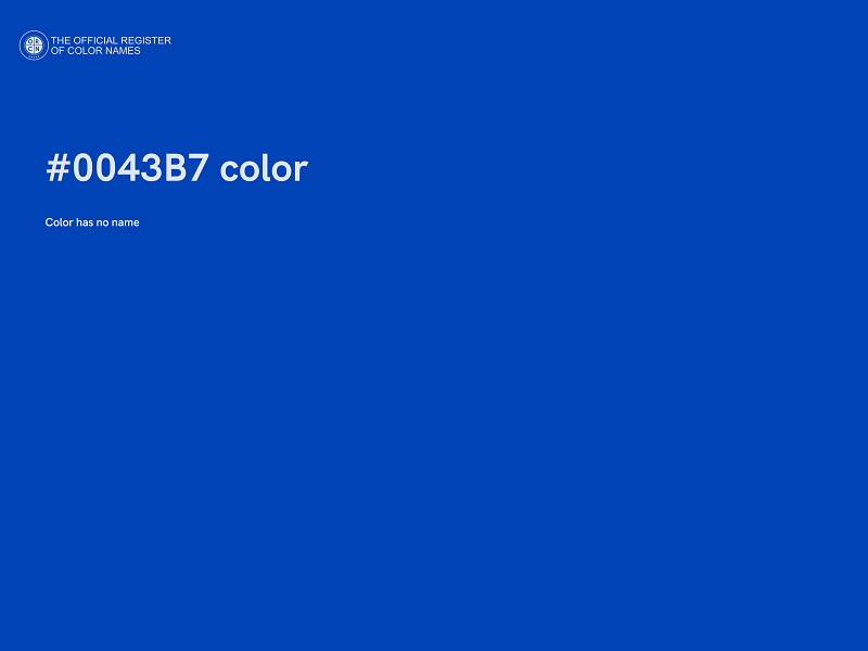 #0043B7 color image