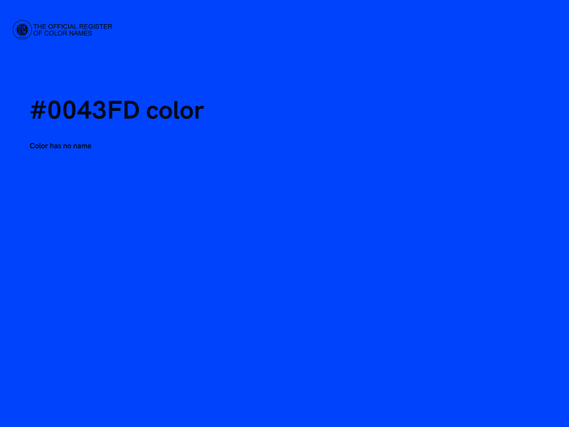 #0043FD color image