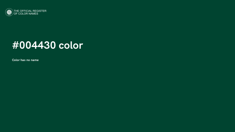 #004430 color image