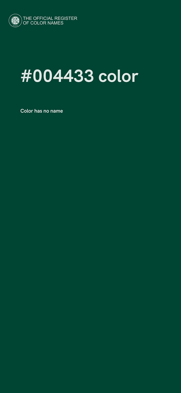 #004433 color image