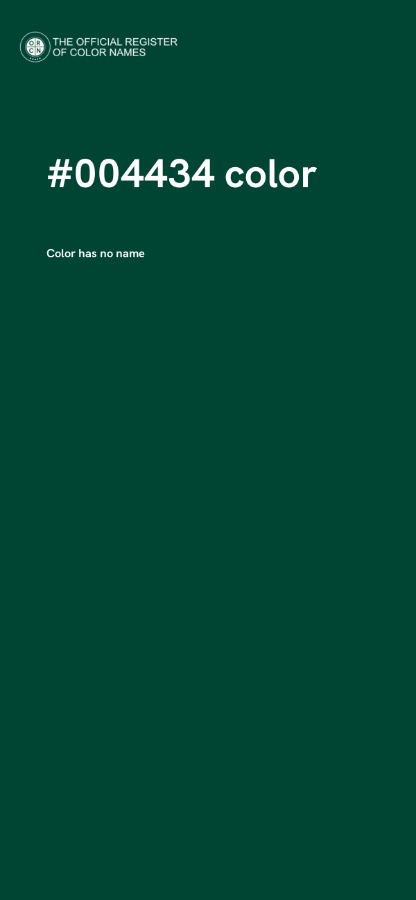 #004434 color image