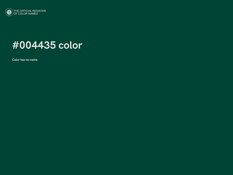 #004435 color image