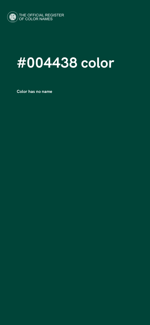 #004438 color image