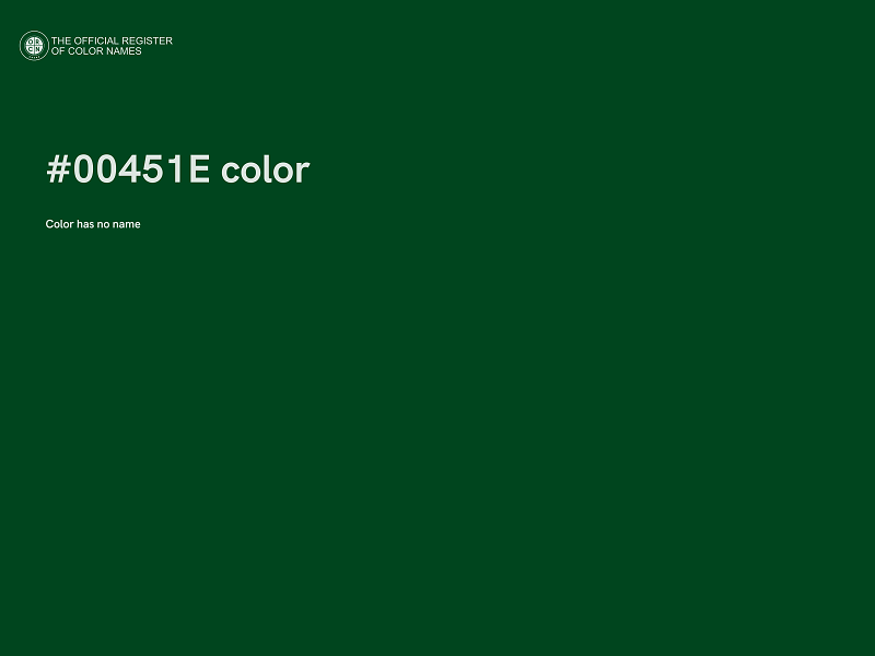 #00451E color image