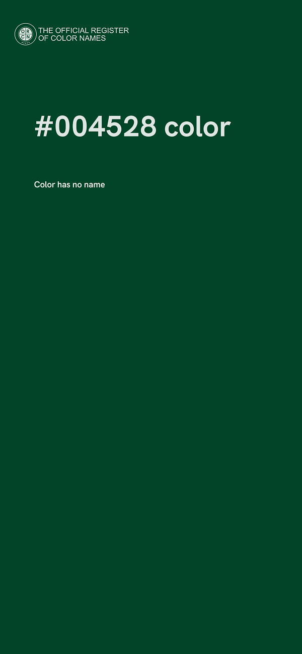 #004528 color image