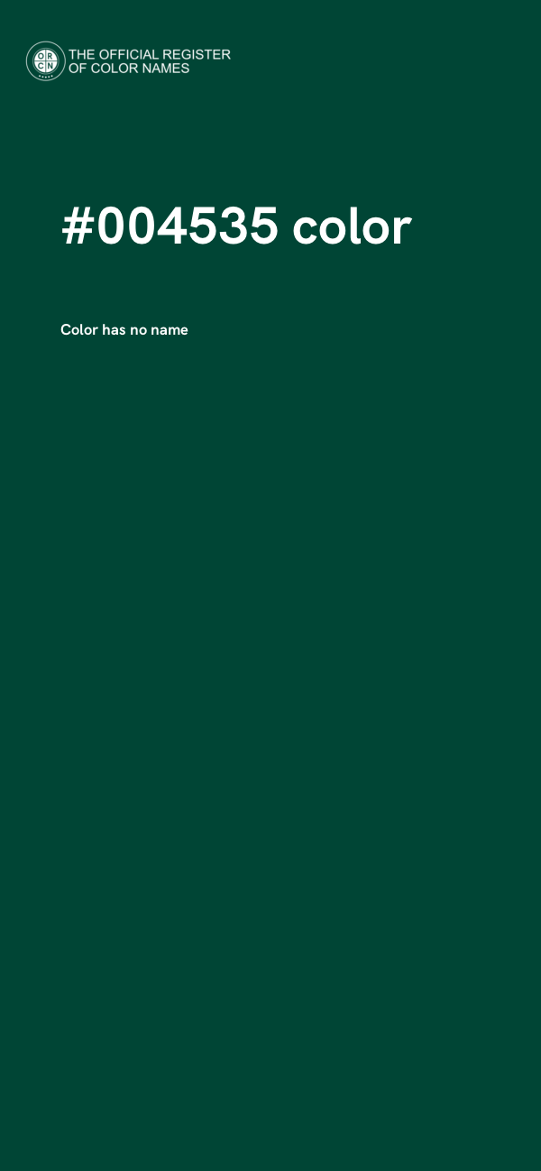 #004535 color image