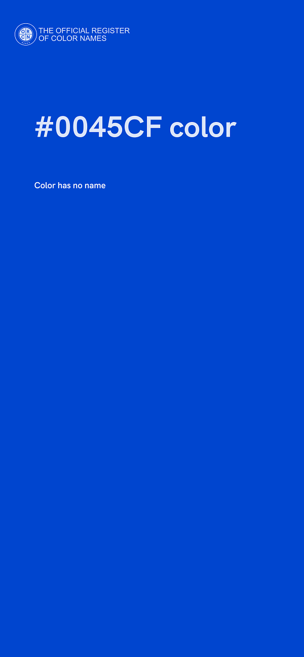 #0045CF color image