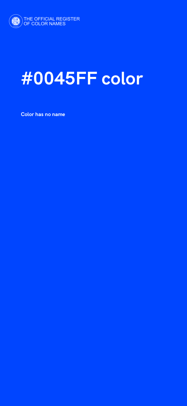 #0045FF color image