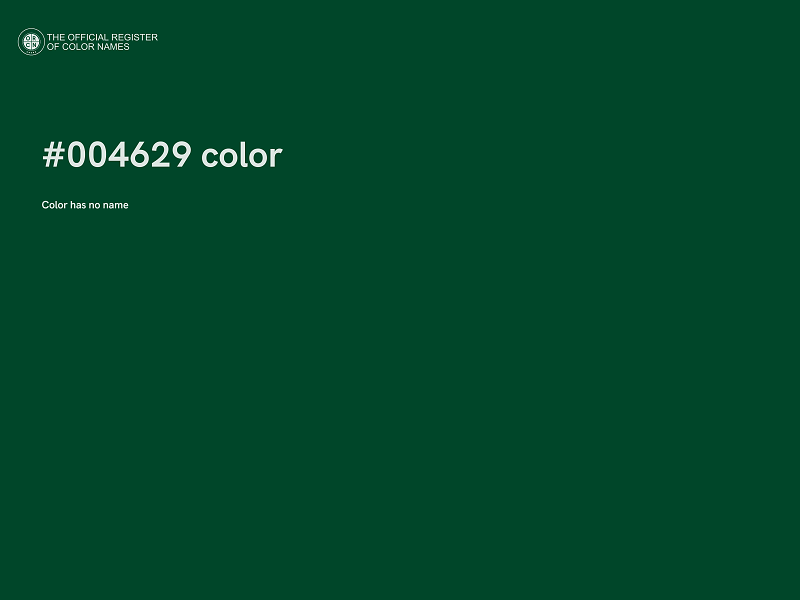 #004629 color image