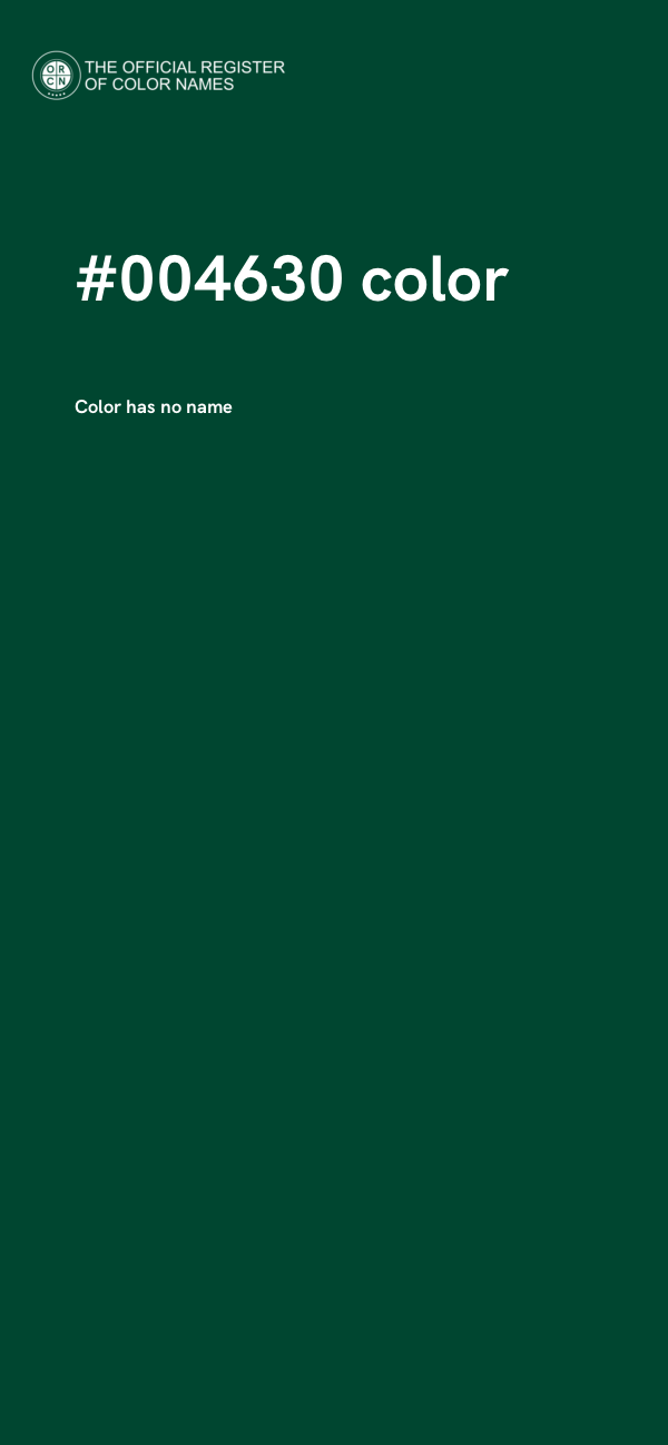 #004630 color image