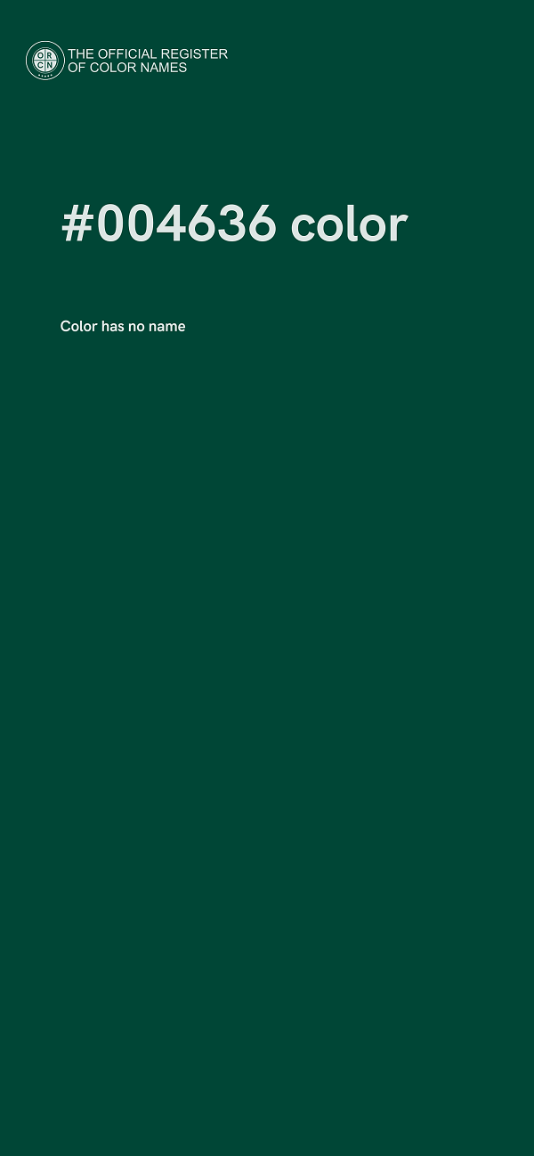 #004636 color image