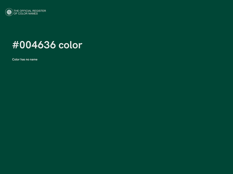 #004636 color image