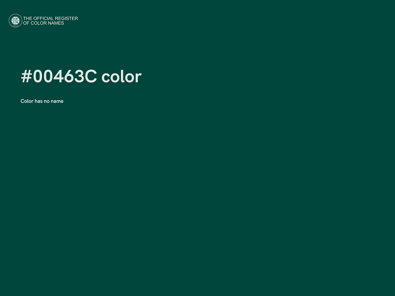 #00463C color image