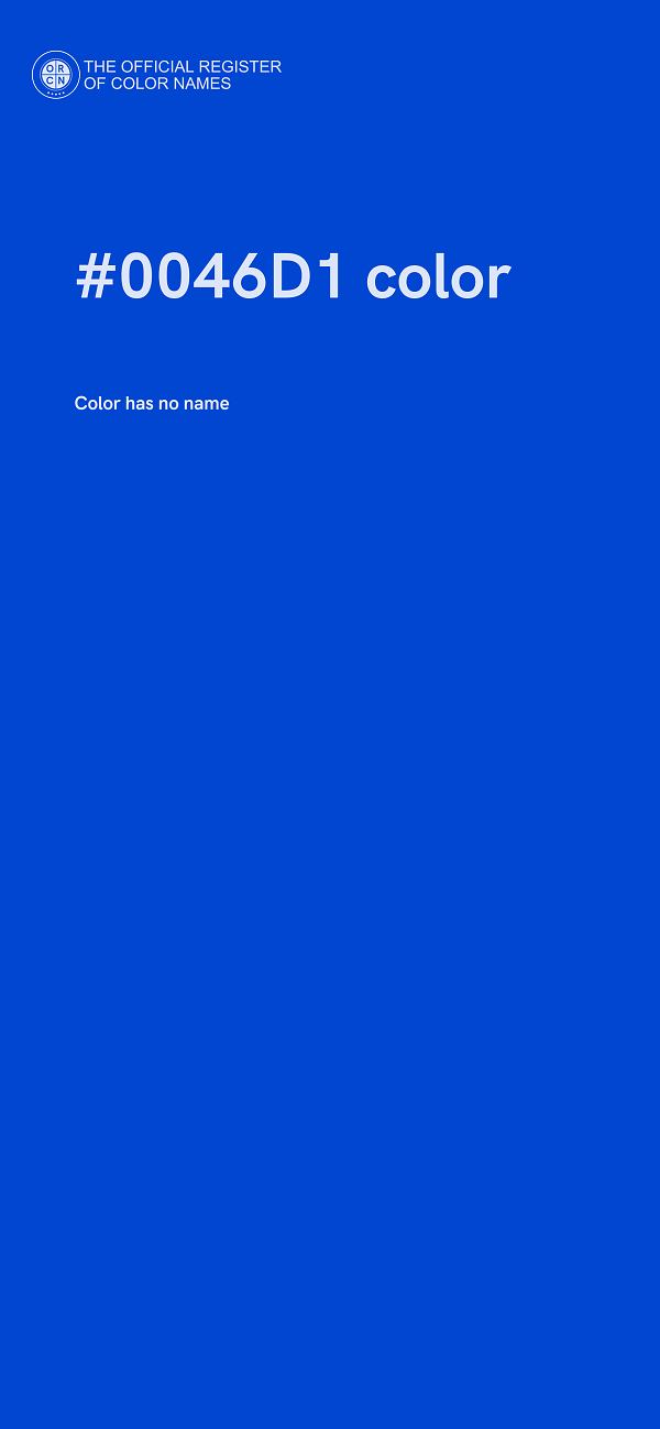 #0046D1 color image