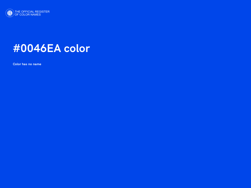 #0046EA color image