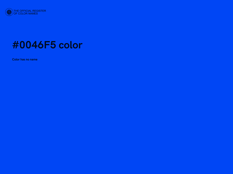 #0046F5 color image
