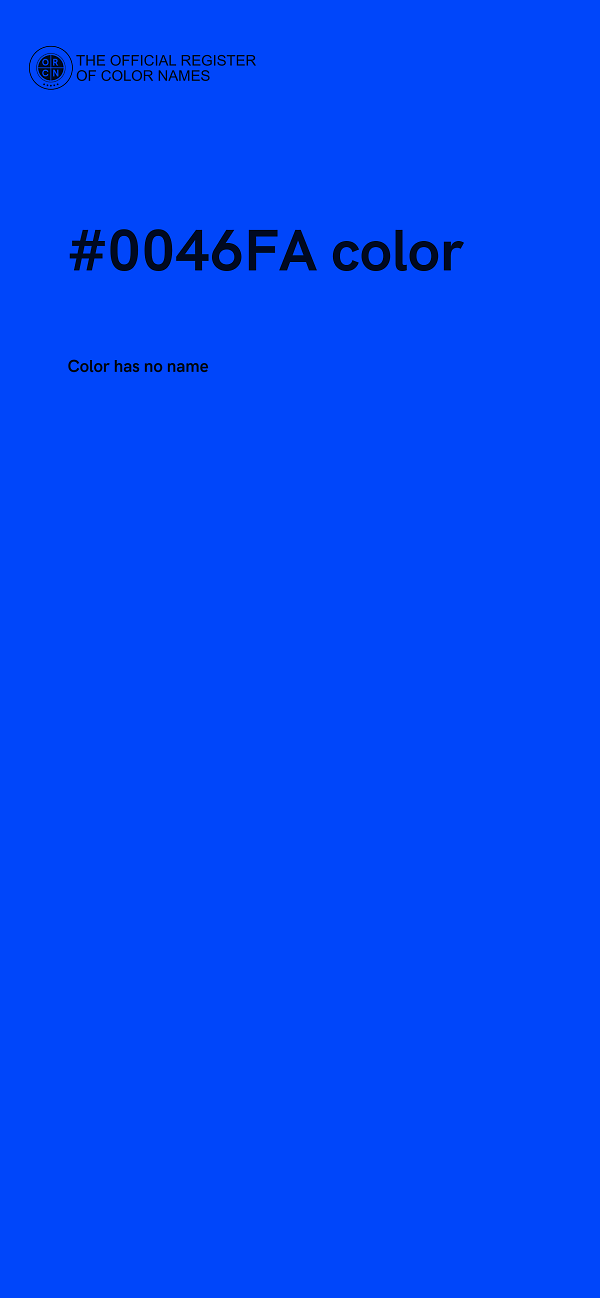 #0046FA color image