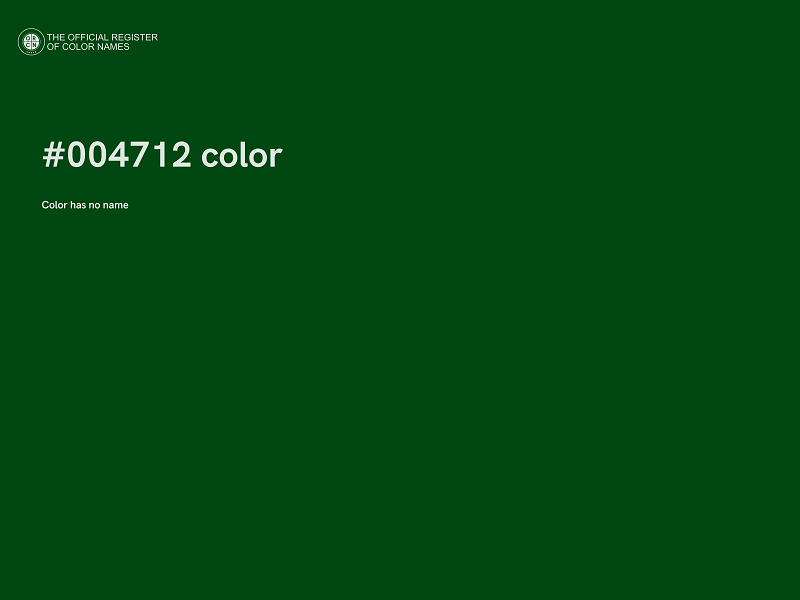 #004712 color image