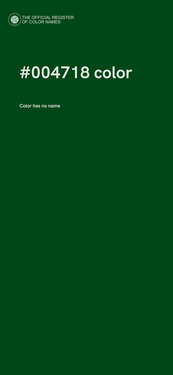 #004718 color image