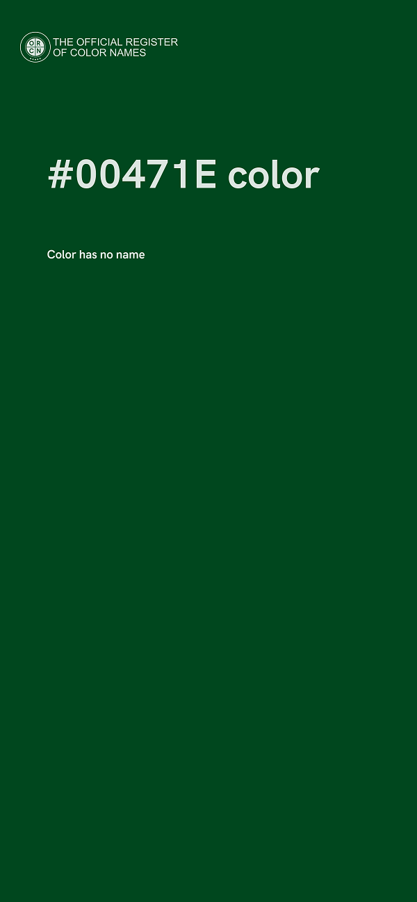 #00471E color image