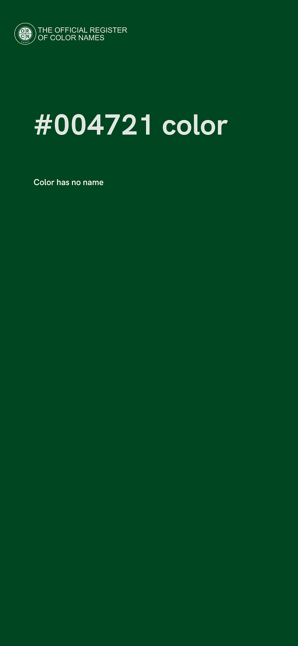 #004721 color image