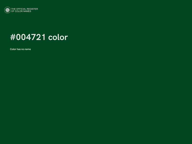 #004721 color image