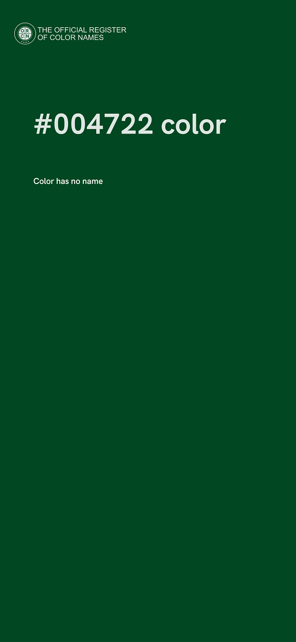 #004722 color image