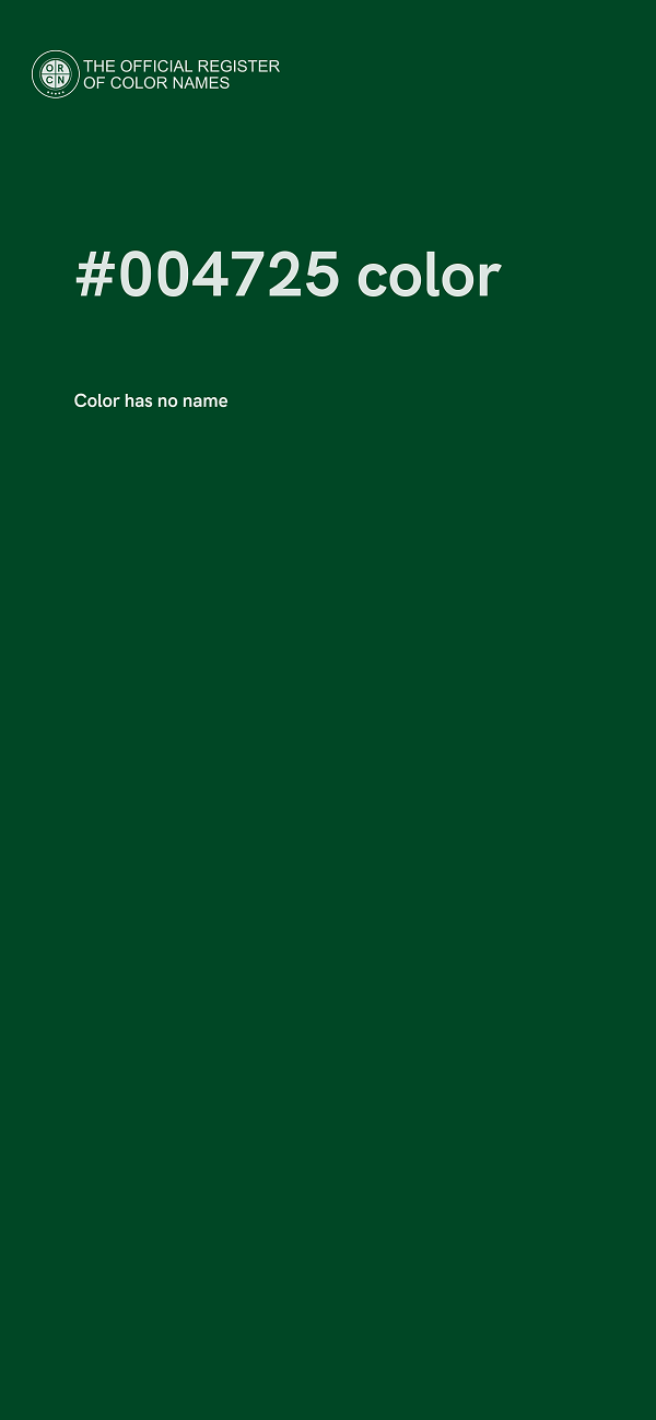 #004725 color image