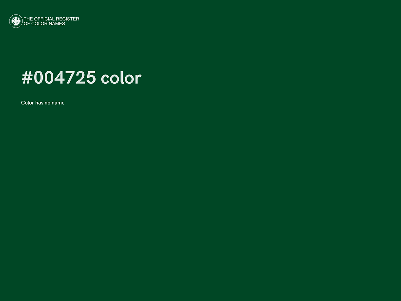 #004725 color image