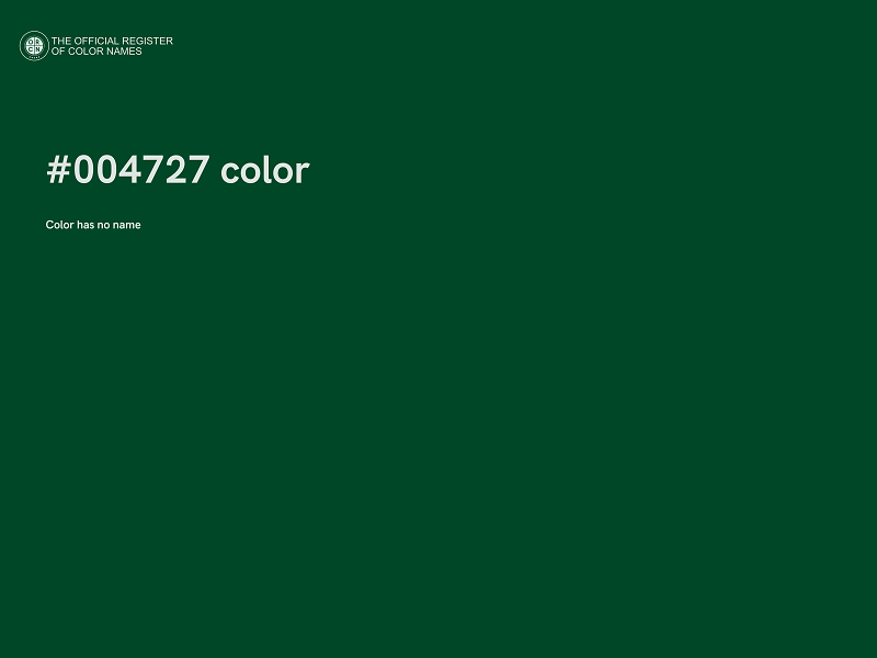 #004727 color image