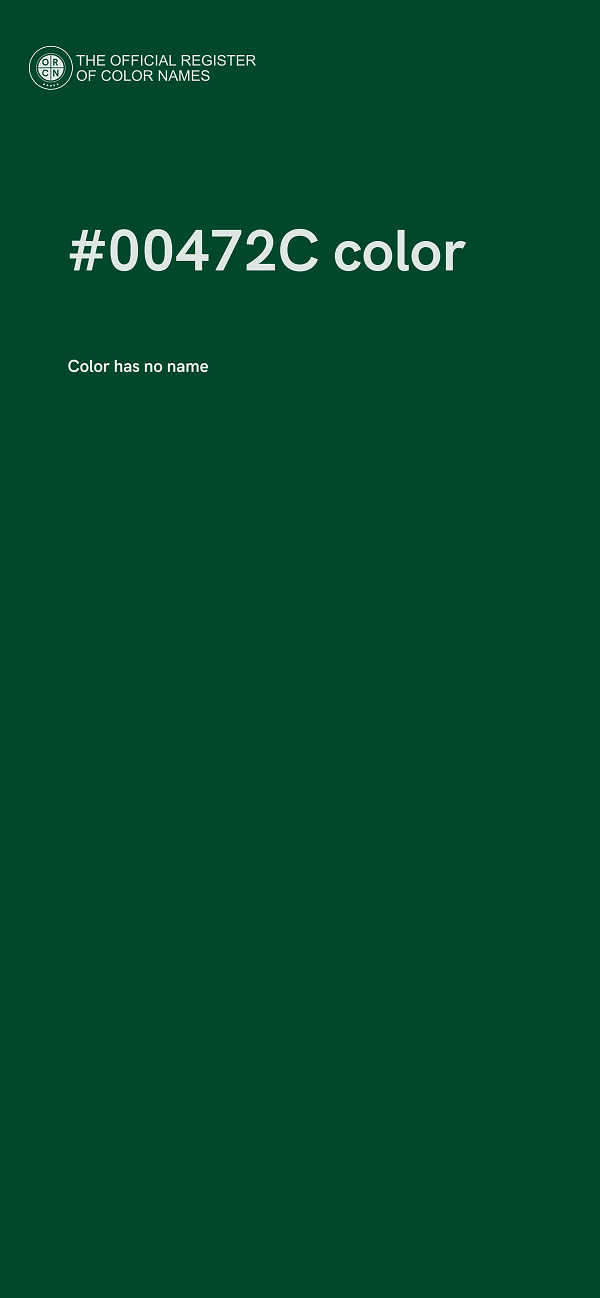 #00472C color image