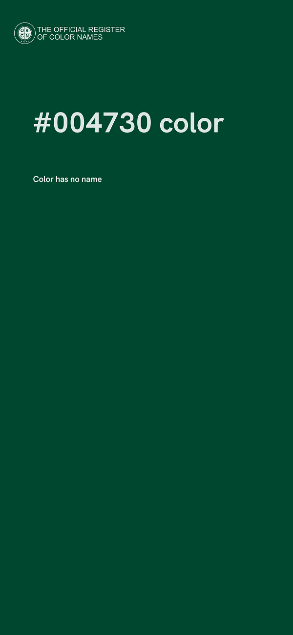 #004730 color image