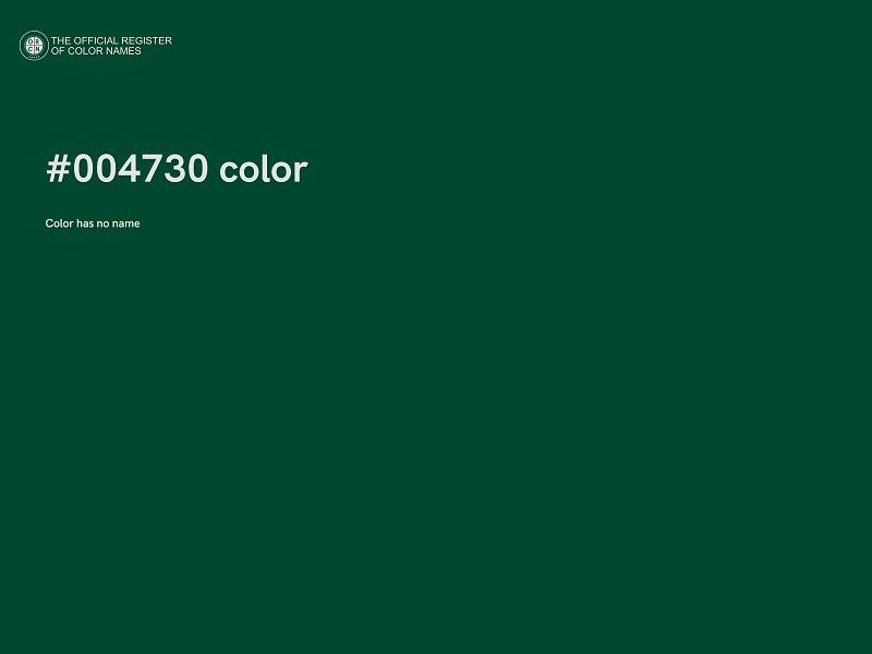 #004730 color image
