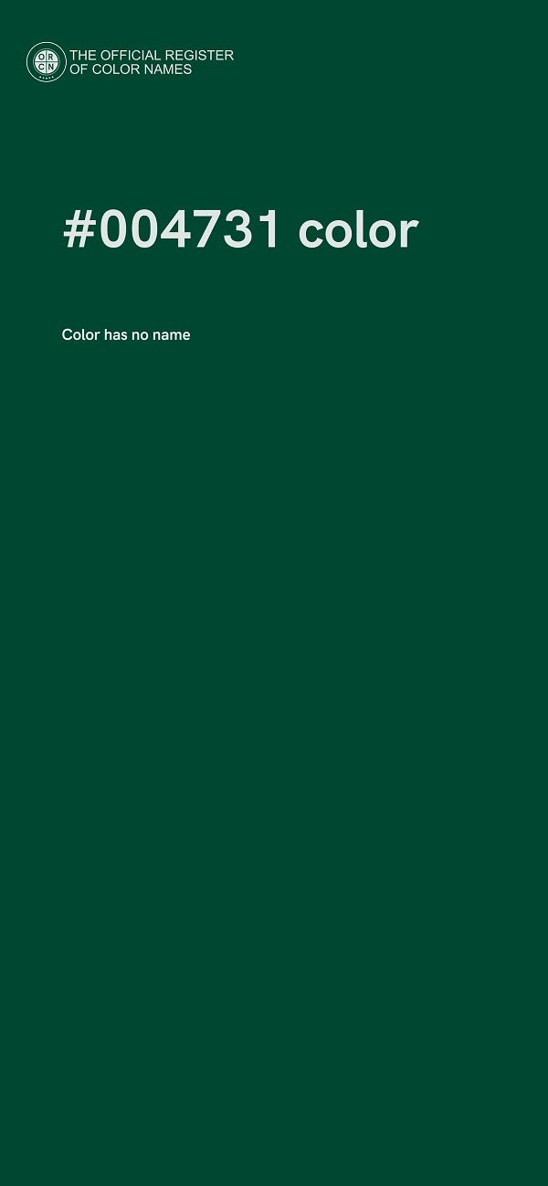 #004731 color image