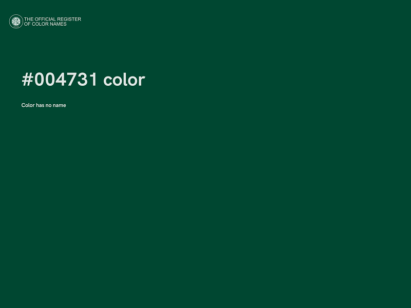 #004731 color image