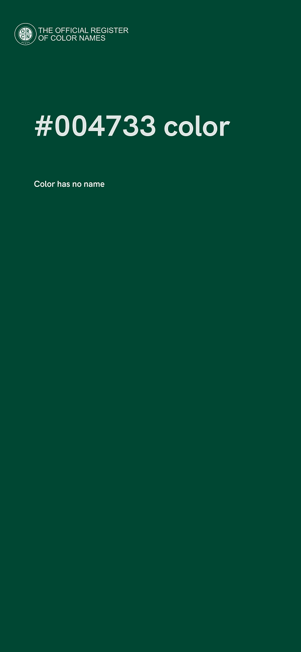 #004733 color image