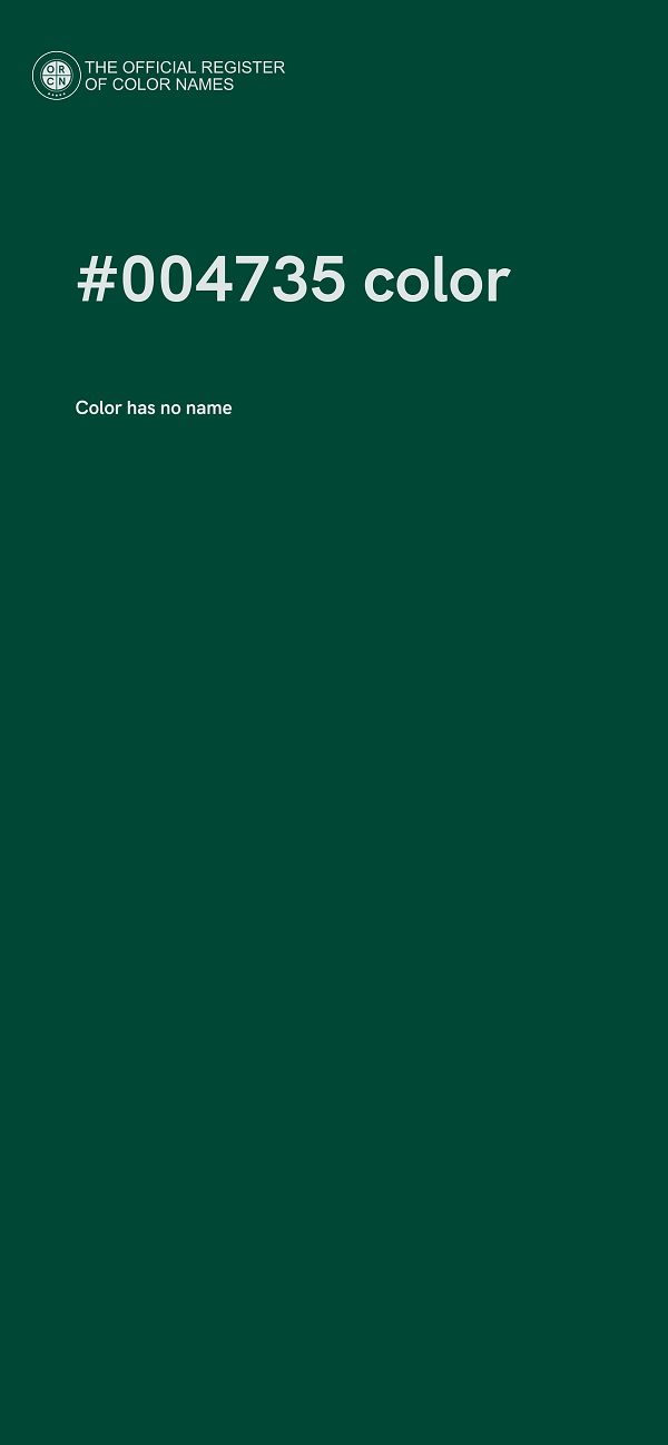 #004735 color image
